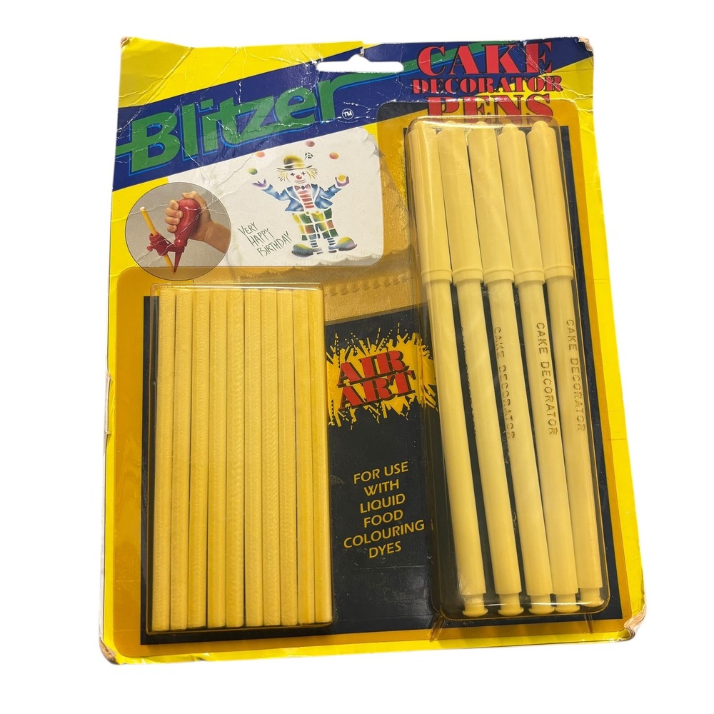 Blitzer Cake Decorator Pens Set 5 Liquid Food Coloring Dye Airbrush Tools NEW
